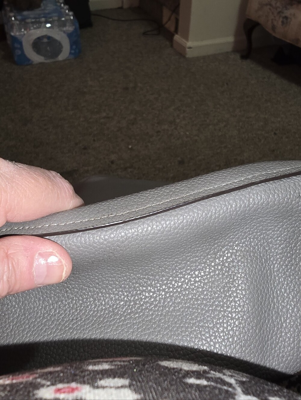 Coach Gray Pebbled Leather Shoulder Bag with Card Case - Picture 4 of 13